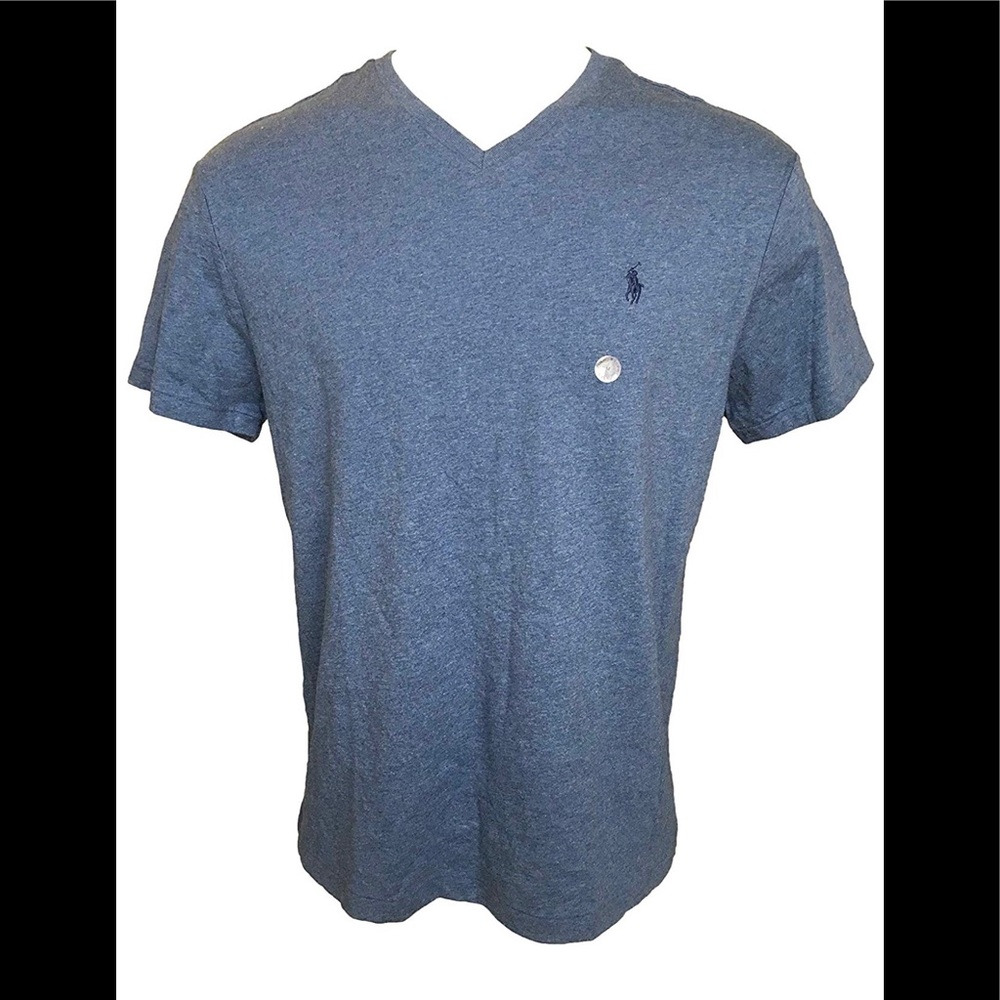 Polo Ralph Lauren Men’s B&T Vneck T-shirt Blue Htr